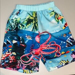 SHEIN Kids Ocean Adventure Shorts - Multicolor